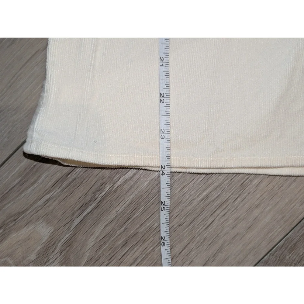 Duluth Trading Co Womens XS Corduroy Pullover Shirt Cream
